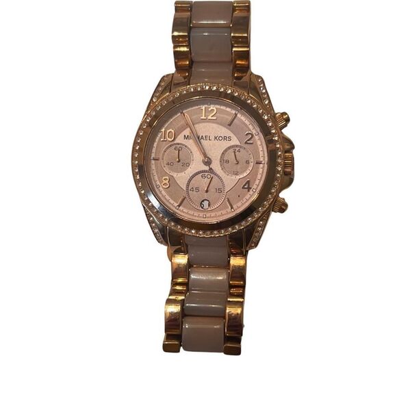 Michael Kors Blair Rose Gold Women’s Working Watch New Battery - Picture 6 of 6